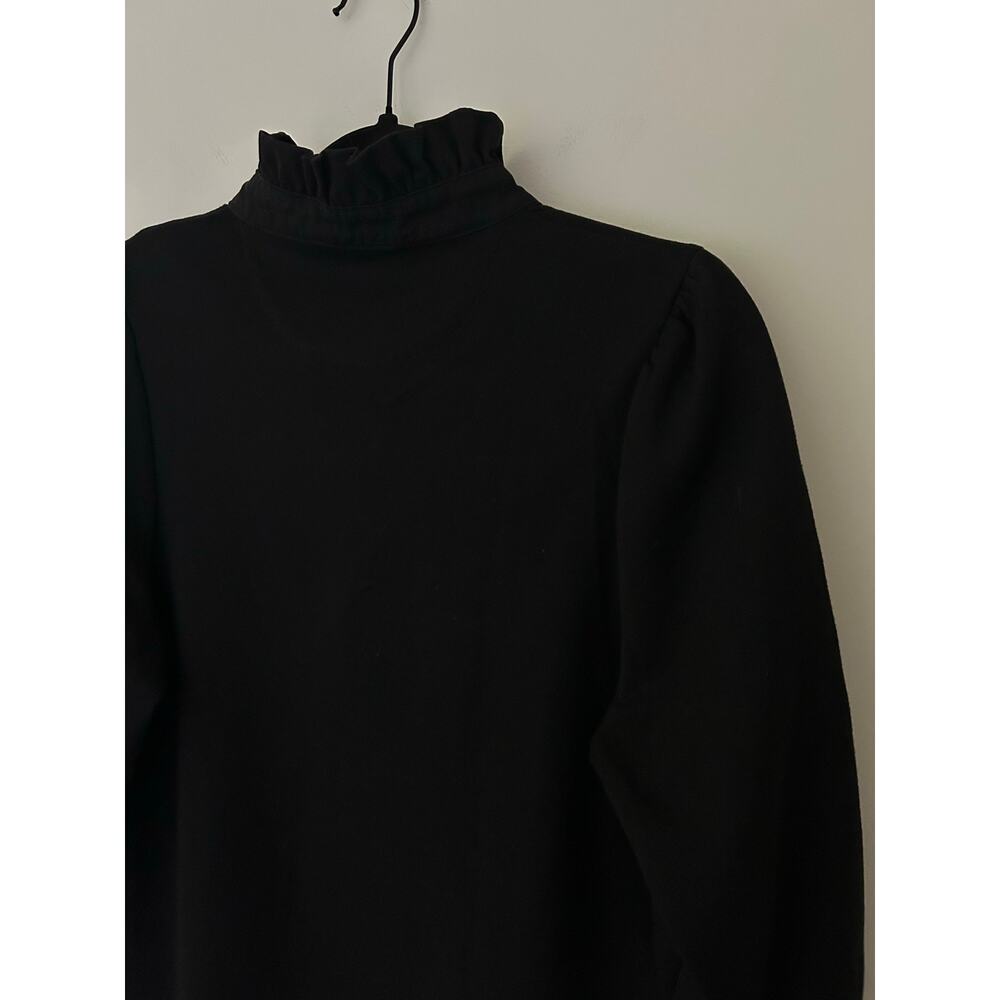 Pomander Place Tuckernuck Charlotte Terry Dress Black Ruffle Collar 3/4 Sleeves - Picture 9 of 9